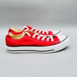 Converse Shoes Womens 7.5 Red Canvas Chuck Taylor All Star 2 Low Sneakers